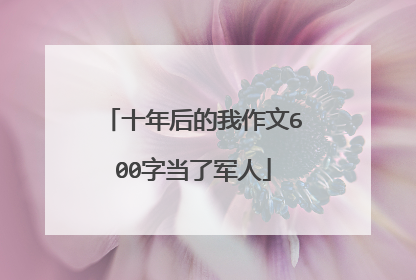 十年后的我作文600字当了军人