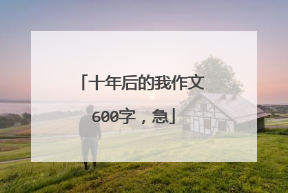 十年后的我作文600字,急