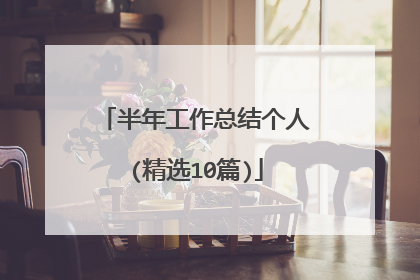 半年工作总结个人(精选10篇)