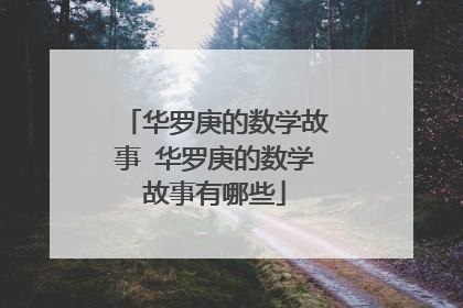 华罗庚的数学故事 华罗庚的数学故事有哪些