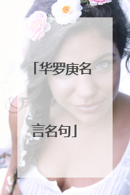 华罗庚名言名句