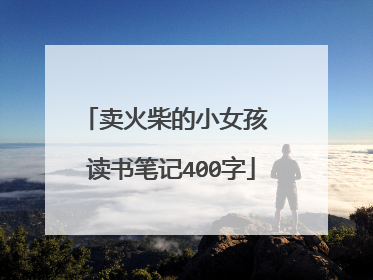 卖火柴的小女孩 读书笔记400字