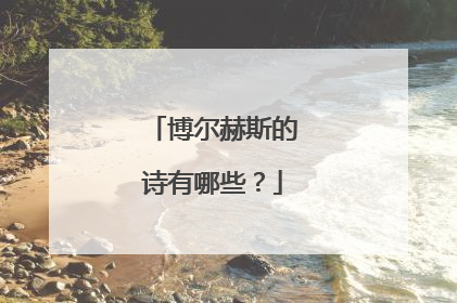 博尔赫斯的诗有哪些？