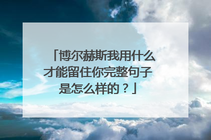 博尔赫斯我用什么才能留住你完整句子是怎么样的？