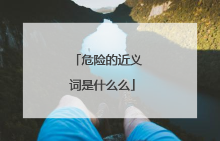 危险的近义词是什么么