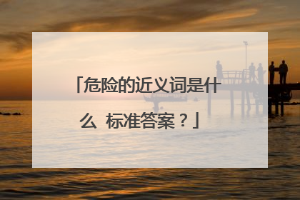 危险的近义词是什么 标准答案?