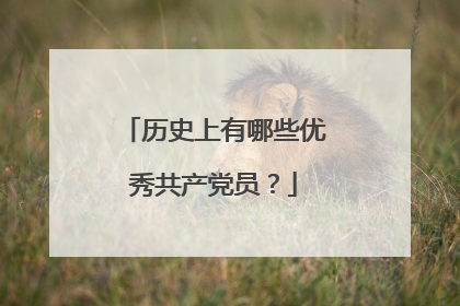 历史上有哪些优秀共产党员?