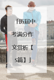 历届中考满分作文赏析【5篇】