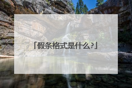 假条格式是什么?