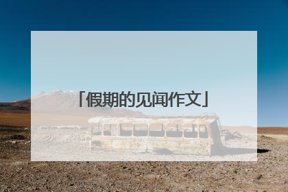 假期的见闻作文