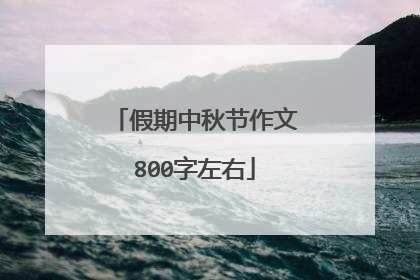 假期中秋节作文800字左右