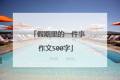 假期里的一件事作文500字