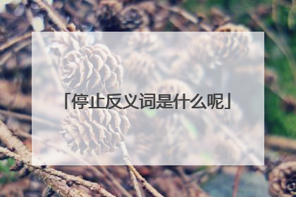 停止反义词是什么呢