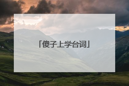 傻子上学台词