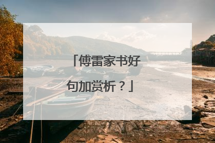 傅雷家书好句加赏析?