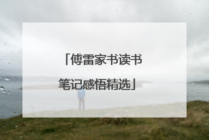 傅雷家书读书笔记感悟精选
