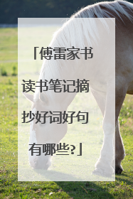 傅雷家书读书笔记摘抄好词好句有哪些?