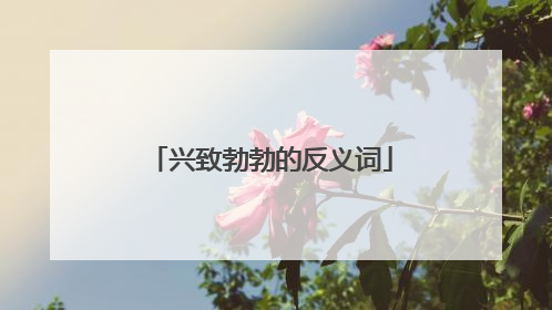 兴致勃勃的反义词