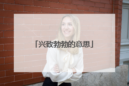 兴致勃勃的意思
