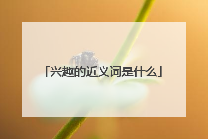 兴趣的近义词是什么