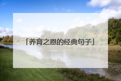 养育之恩的经典句子