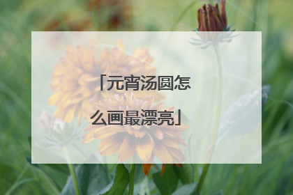 元宵汤圆怎么画最漂亮