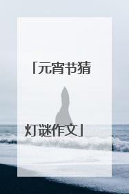 元宵节猜灯谜作文