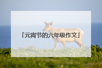 元宵节的六年级作文