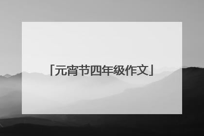 元宵节四年级作文