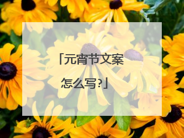 元宵节文案怎么写?