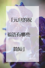 元旦的祝福语有哪些简短