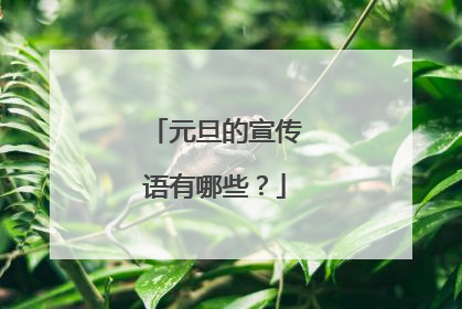 元旦的宣传语有哪些?