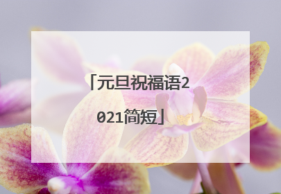 元旦祝福语2021简短