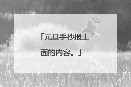 元旦手抄报上面的内容。