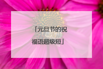 元旦节的祝福语超级短
