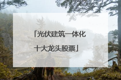 光伏建筑一体化十大龙头股票