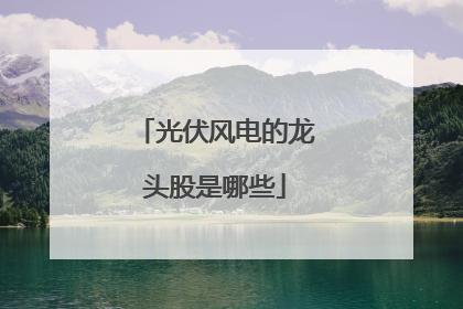 光伏风电的龙头股是哪些