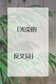 光荣的反义词