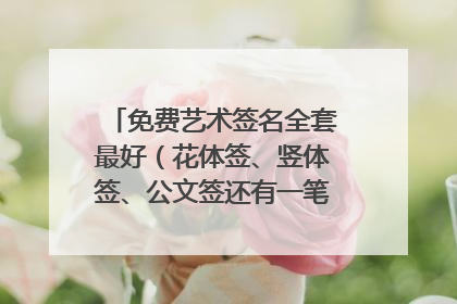 免费艺术签名全套最好（花体签、竖体签、公文签还有一笔签，反正是的就行，谢谢！。。