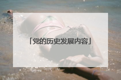 党的历史发展内容