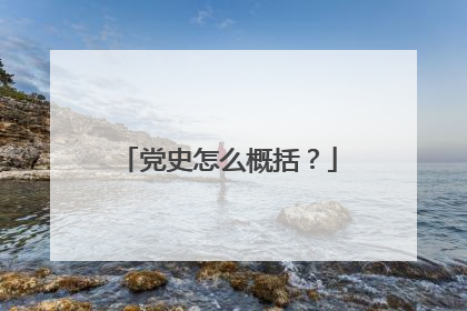 党史怎么概括？