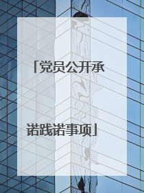 党员公开承诺践诺事项