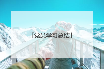 党员学习总结