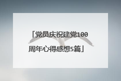 党员庆祝建党100周年心得感想5篇