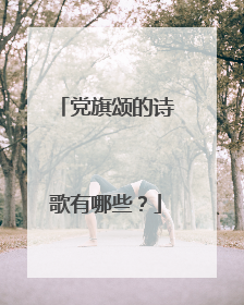 党旗颂的诗歌有哪些?