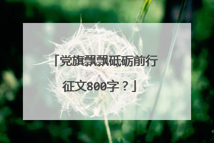 党旗飘飘砥砺前行征文800字?