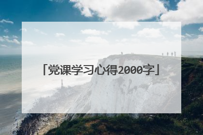 党课学习心得2000字