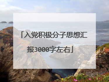 入党积极分子思想汇报3000字左右