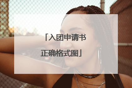 入团申请书正确格式图