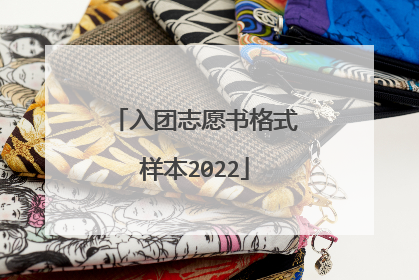 入团志愿书格式样本2022